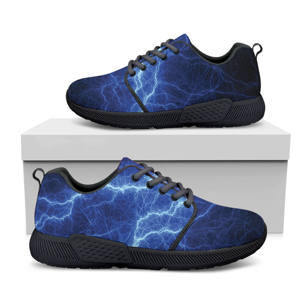 Lightning Plasma Print Black Athletic Shoes
