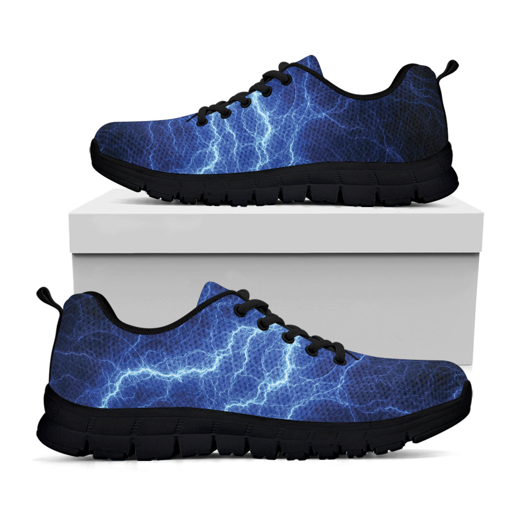 Lightning Plasma Print Black Sneakers