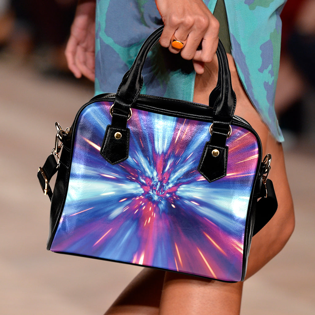 Lightspeed Vortex Print Shoulder Handbag