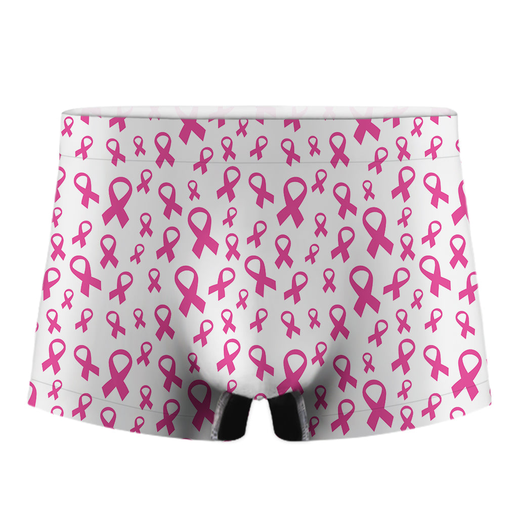 Little Breast Cancer Ribbon Print Men's Boxer Briefs
