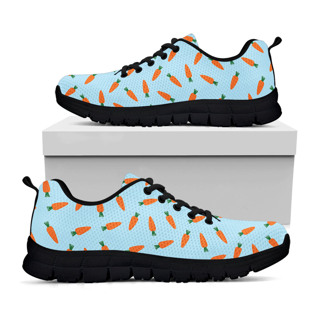 Little Carrot Pattern Print Black Sneakers
