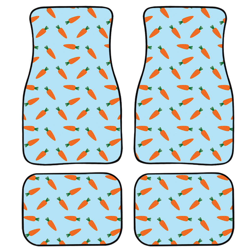 Little Carrot Pattern Print Front and Back Car Floor Mats