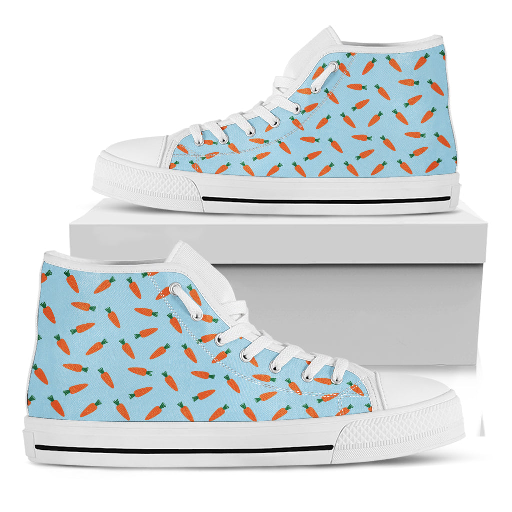 Little Carrot Pattern Print White High Top Shoes