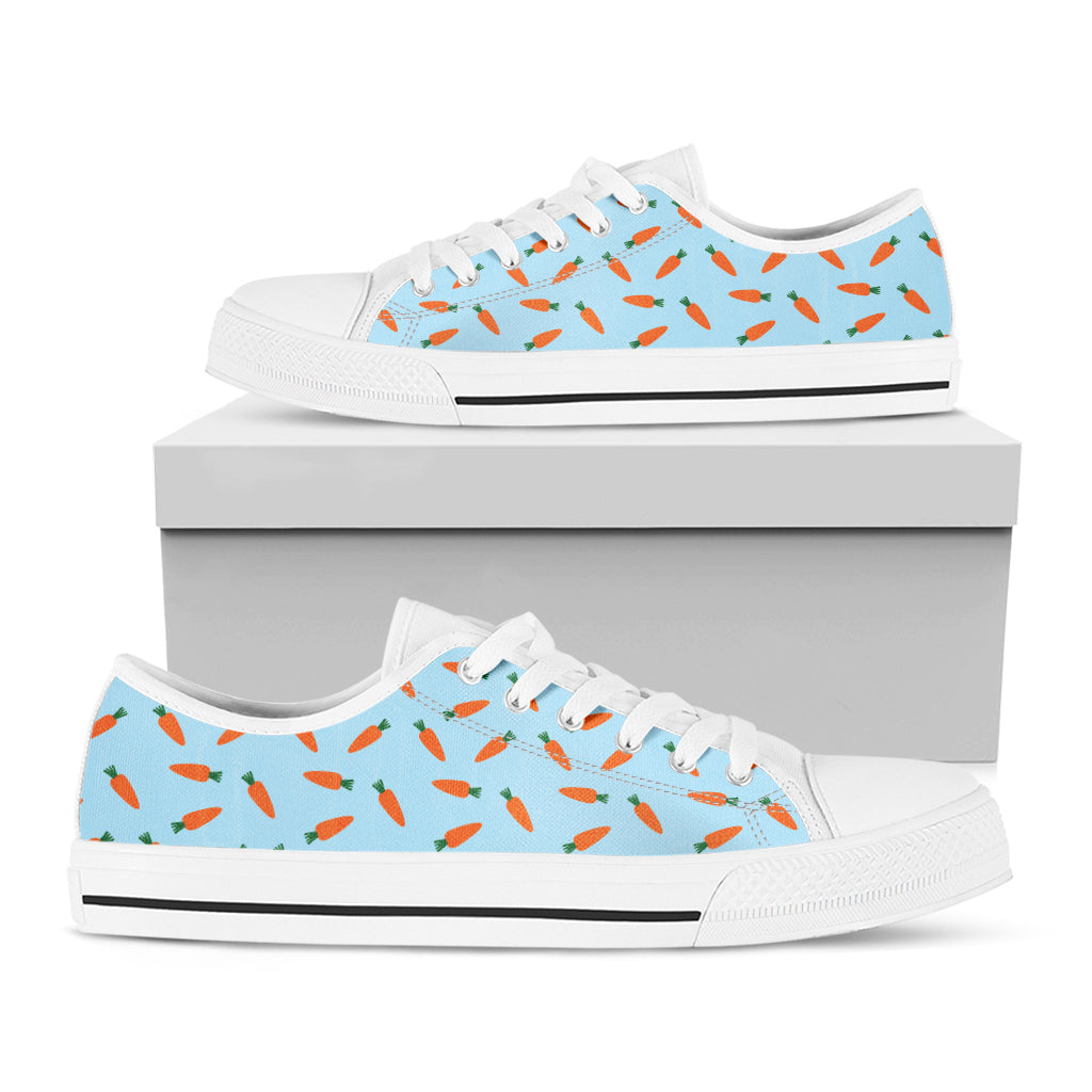 Little Carrot Pattern Print White Low Top Shoes