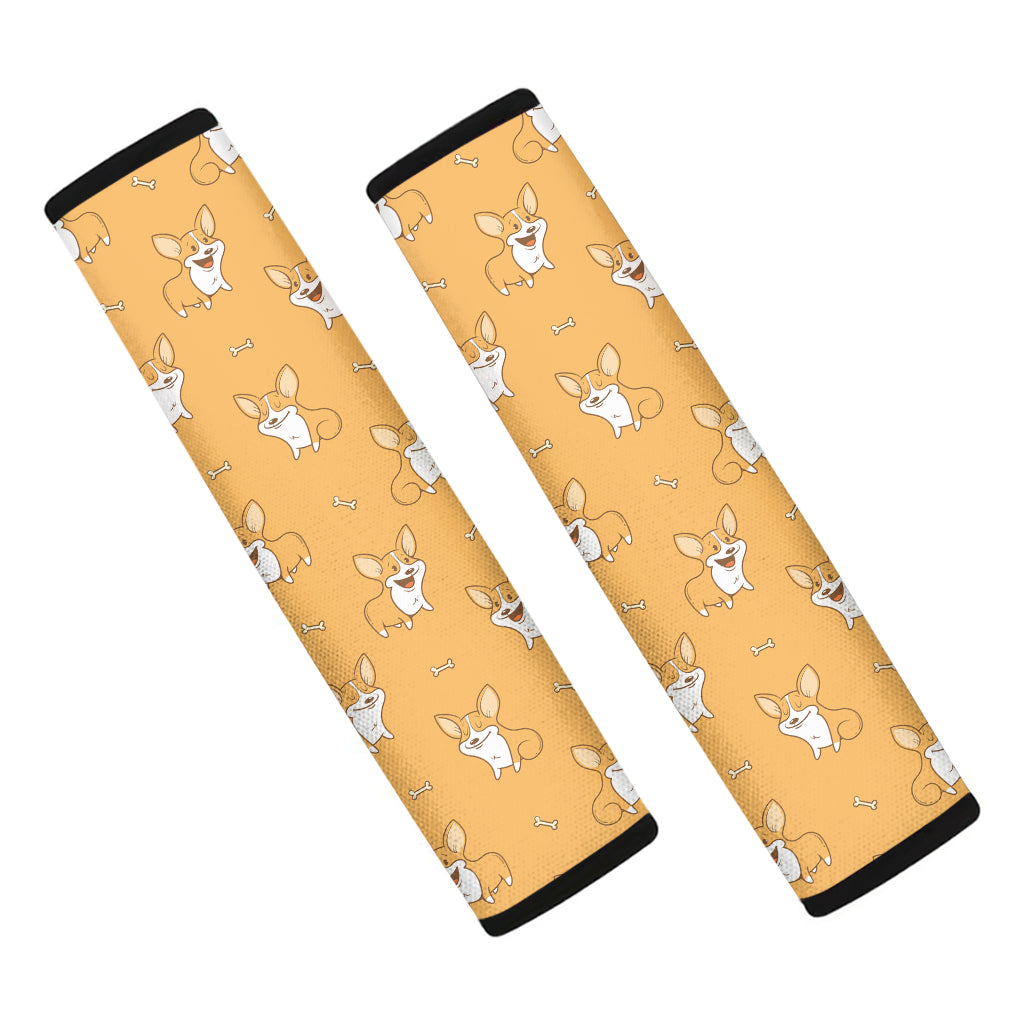 Little Corgi Pattern Print Car Seat Belt Covers