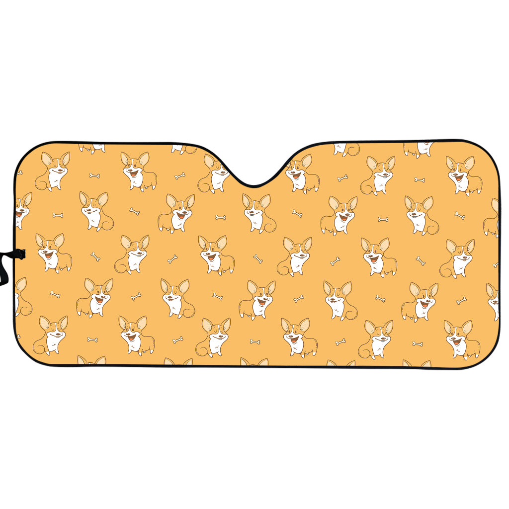 Little Corgi Pattern Print Car Sun Shade