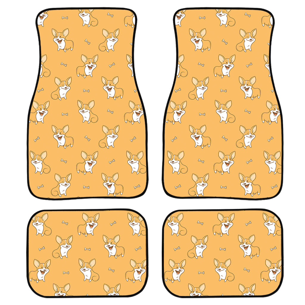 Little Corgi Pattern Print Front and Back Car Floor Mats