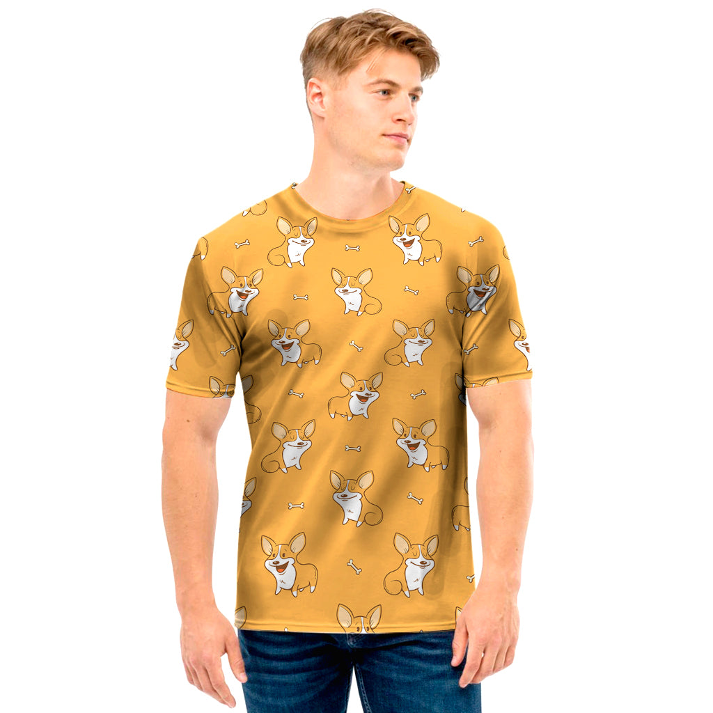 Little Corgi Pattern Print Men's T-Shirt