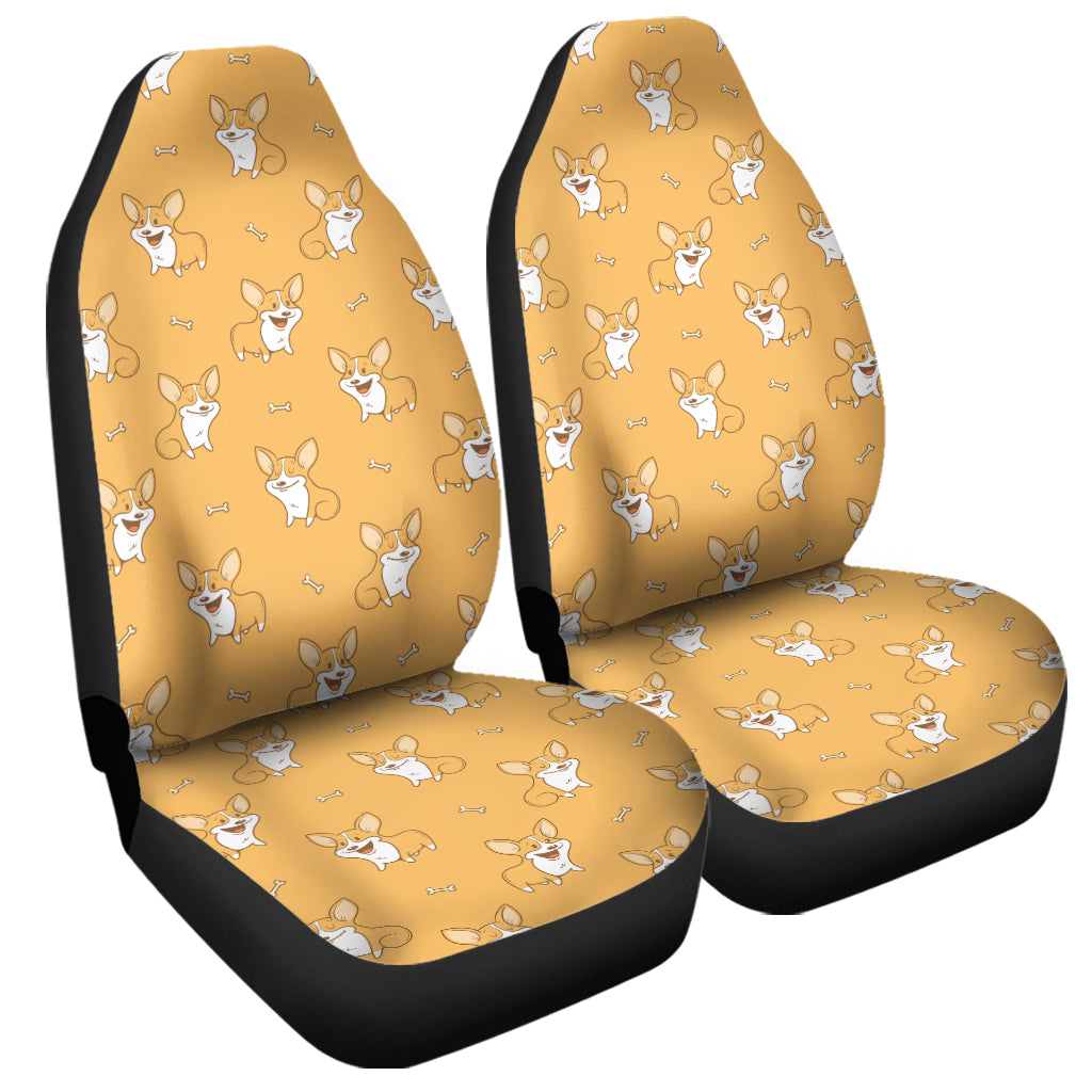 Little Corgi Pattern Print Universal Fit Car Seat Covers