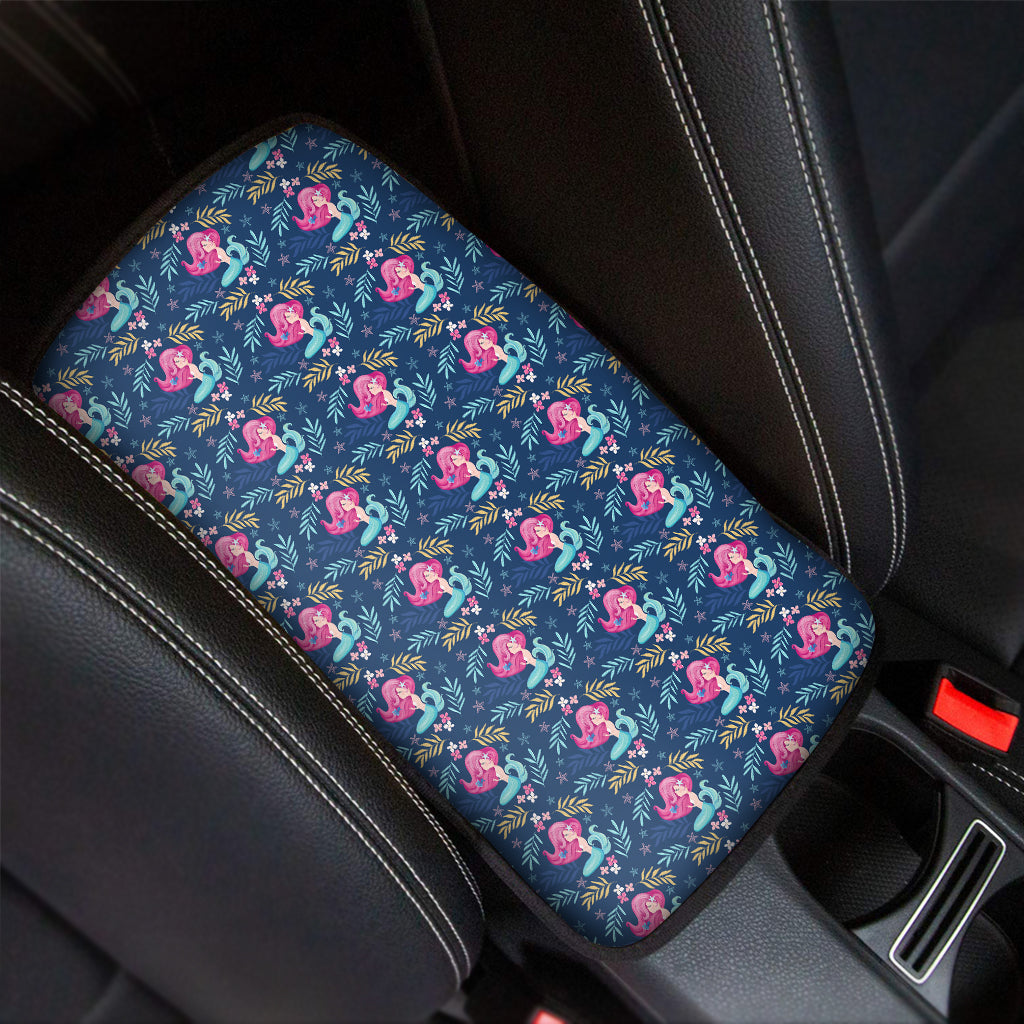 Little Cute Mermaid Pattern Print Car Center Console Cover