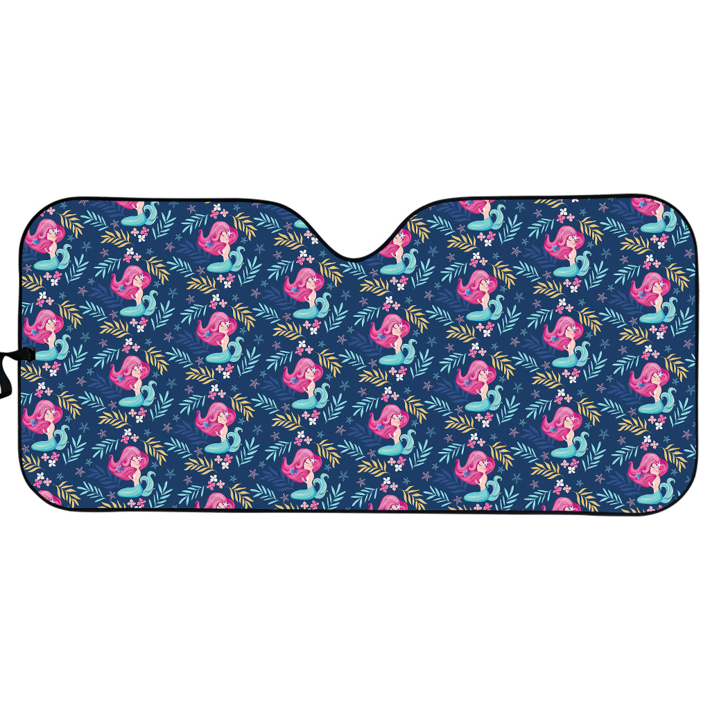 Little Cute Mermaid Pattern Print Car Sun Shade