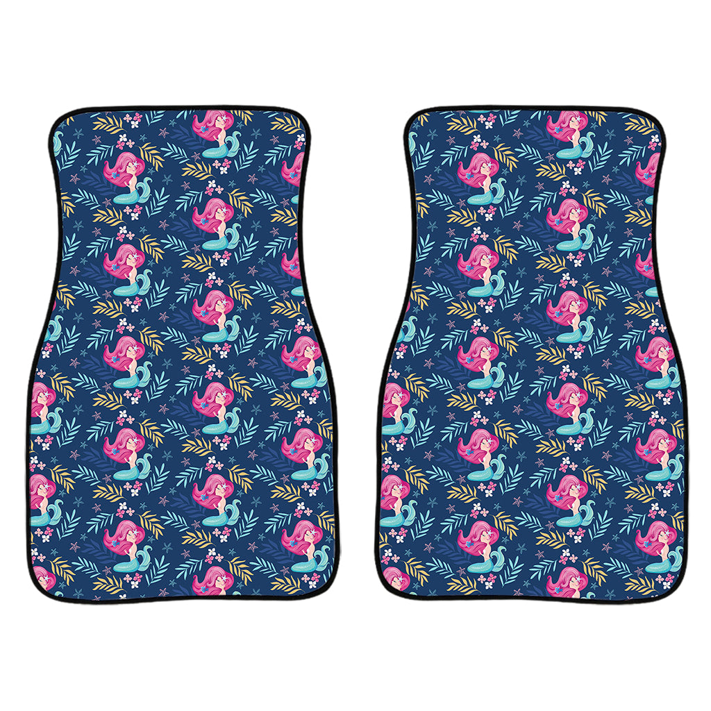 Little Cute Mermaid Pattern Print Front Car Floor Mats