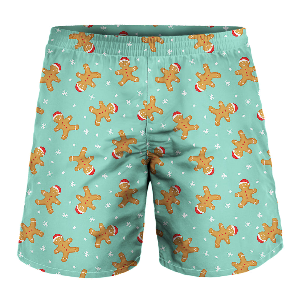 Little Gingerbread Man Pattern Print Men's Shorts