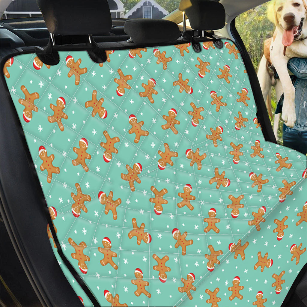Little Gingerbread Man Pattern Print Pet Car Back Seat Cover