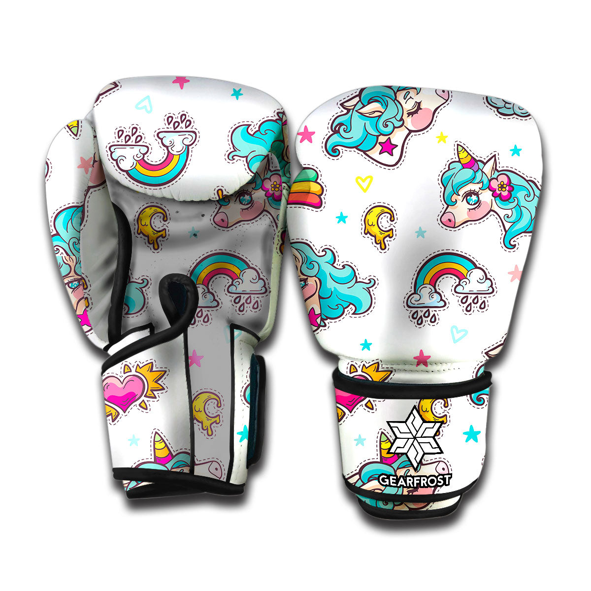 Little Girly Unicorn Pattern Print Boxing Gloves