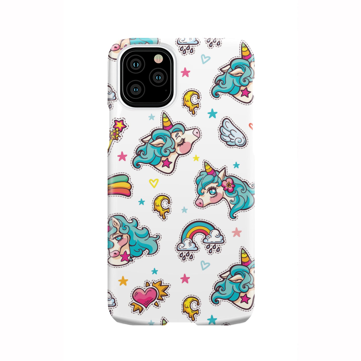 Little Girly Unicorn Pattern Print Phone Case