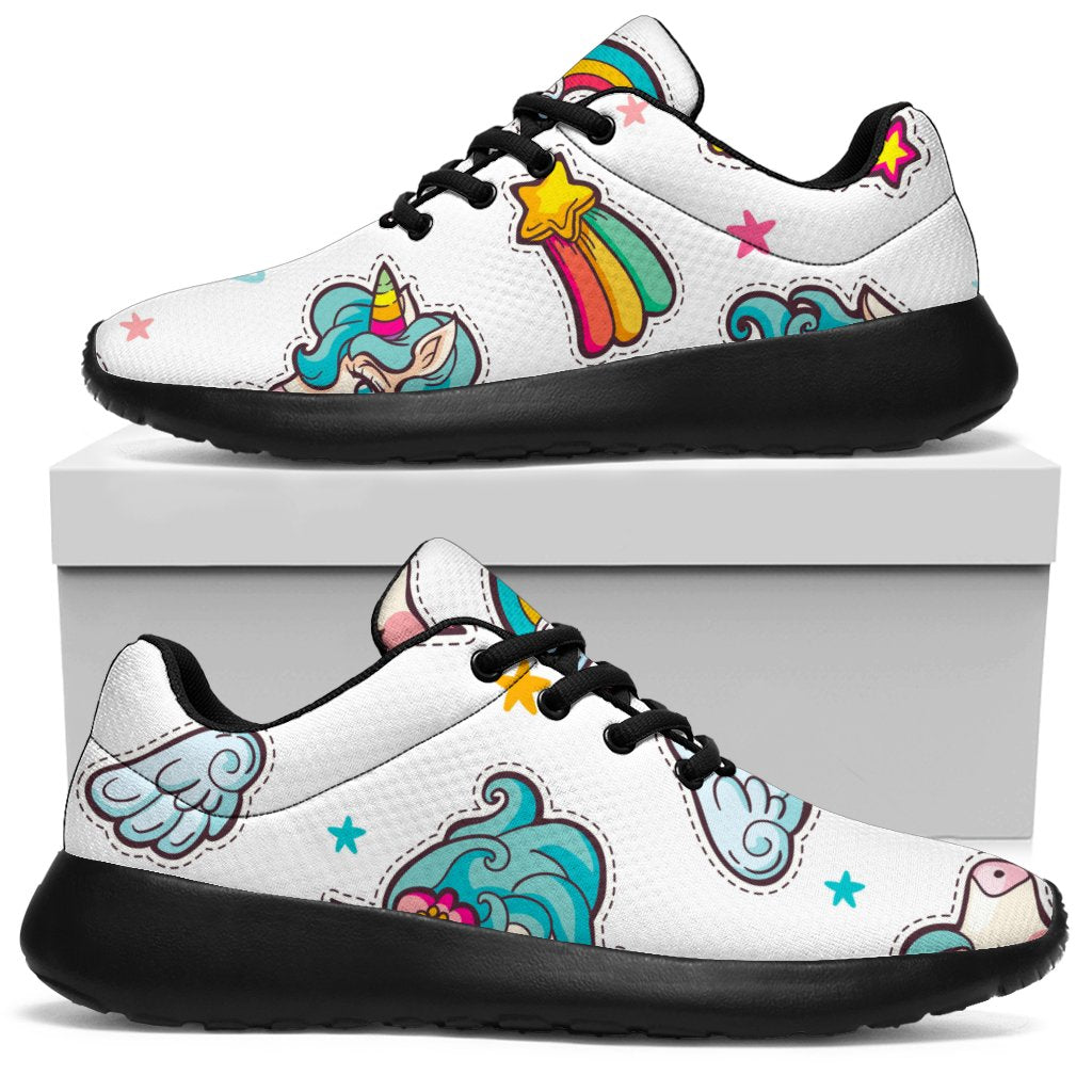 Little Girly Unicorn Pattern Print Sport Sneakers