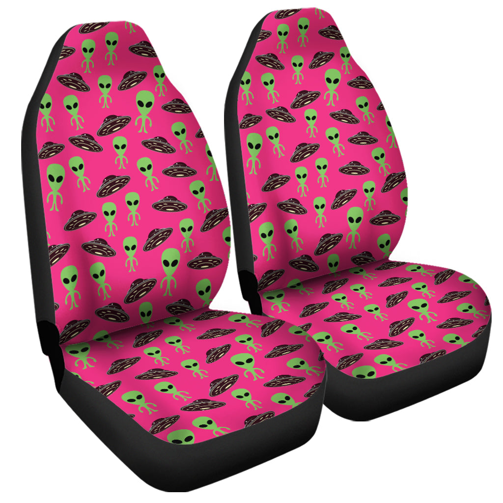 Little Green Alien UFO Print Universal Fit Car Seat Covers