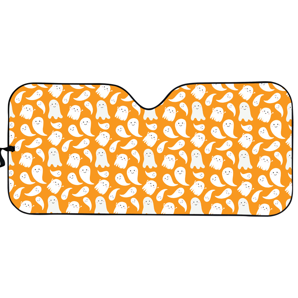 Little Halloween Ghost Pattern Print Car Sun Shade