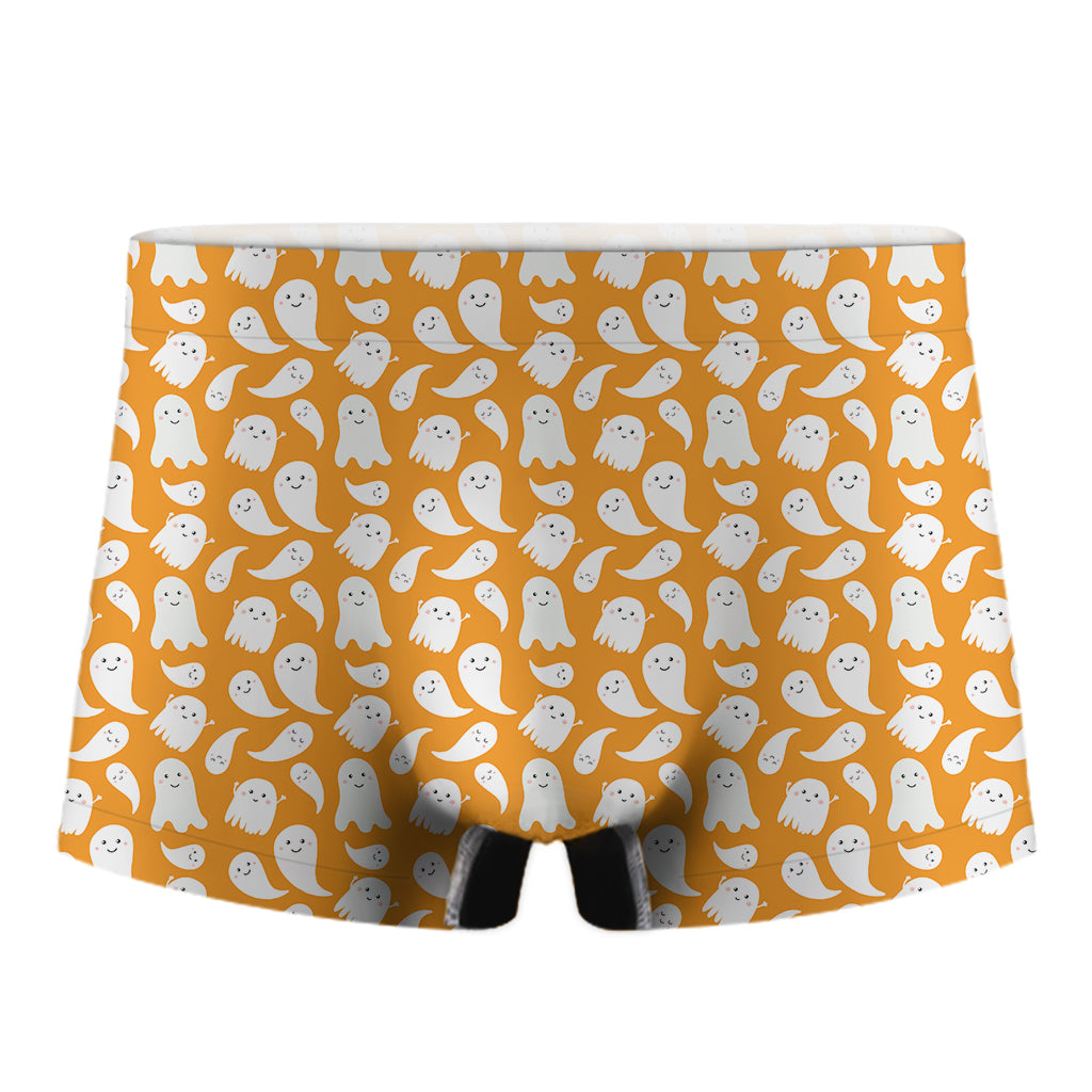 Little Halloween Ghost Pattern Print Men's Boxer Briefs