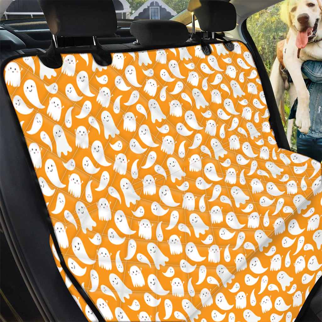 Little Halloween Ghost Pattern Print Pet Car Back Seat Cover