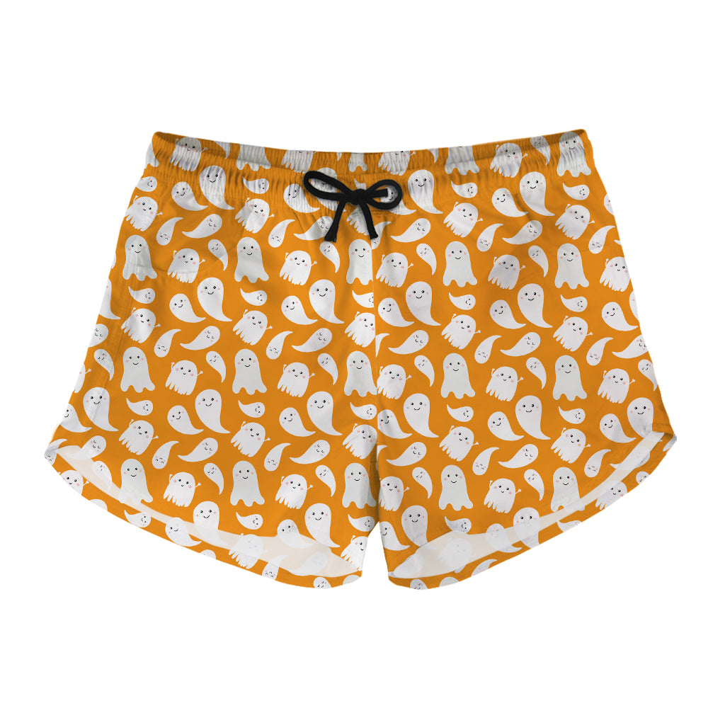 Little Halloween Ghost Pattern Print Women's Shorts