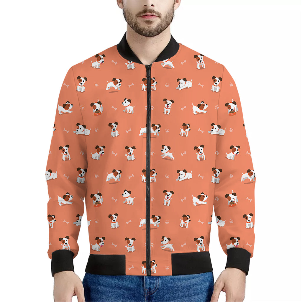 Little Jack Russell Terrier Print Men's Bomber Jacket