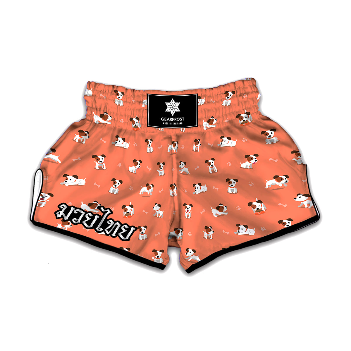 Little Jack Russell Terrier Print Muay Thai Boxing Shorts