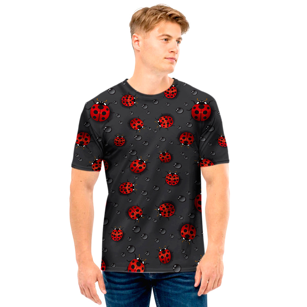 Little Ladybird Pattern Print Men's T-Shirt