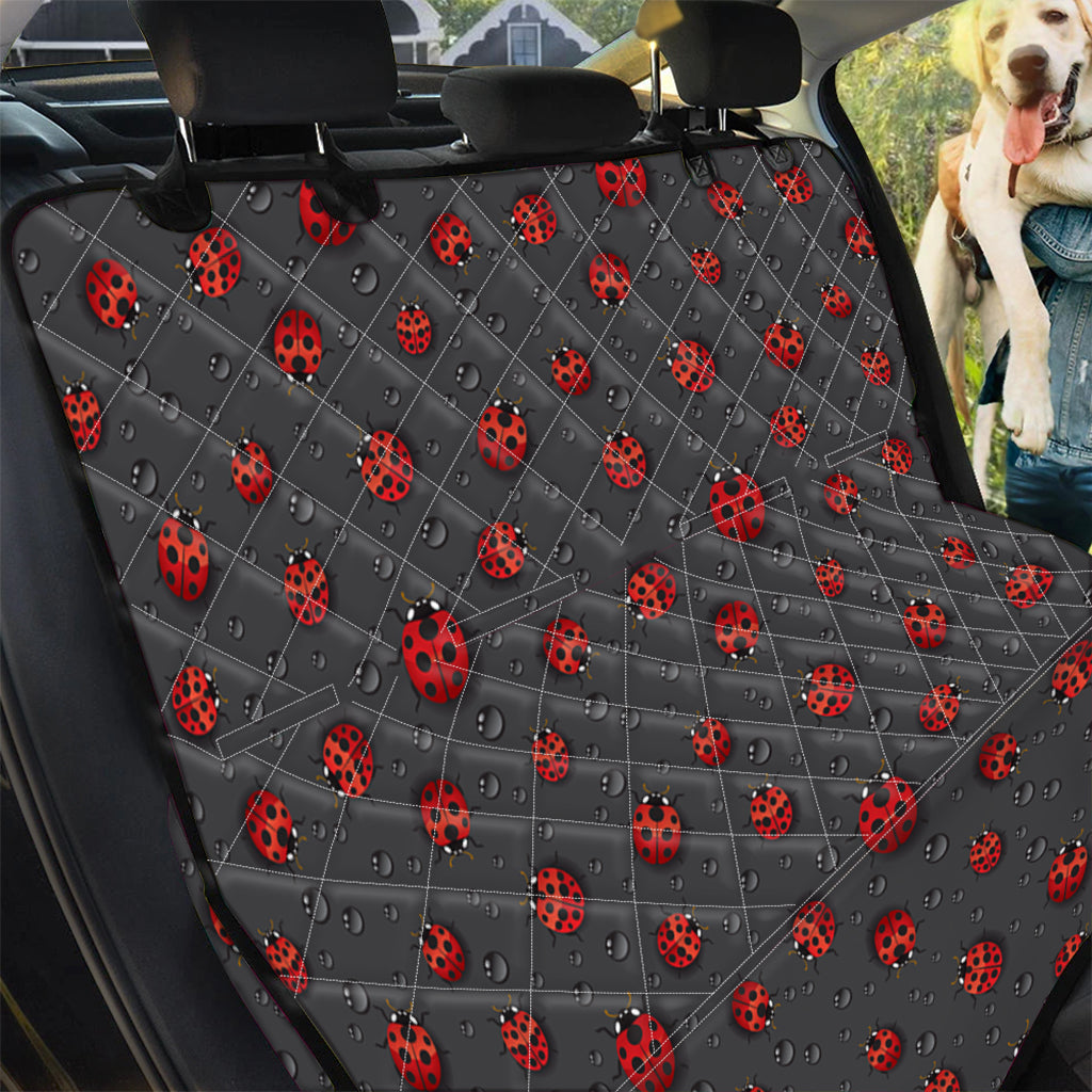 Little Ladybird Pattern Print Pet Car Back Seat Cover