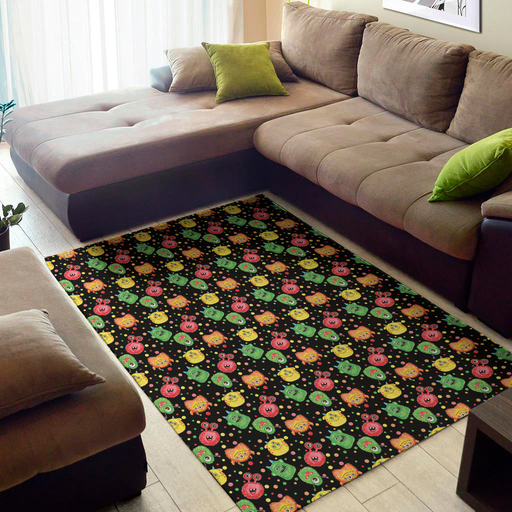 Little Monster Pattern Print Area Rug