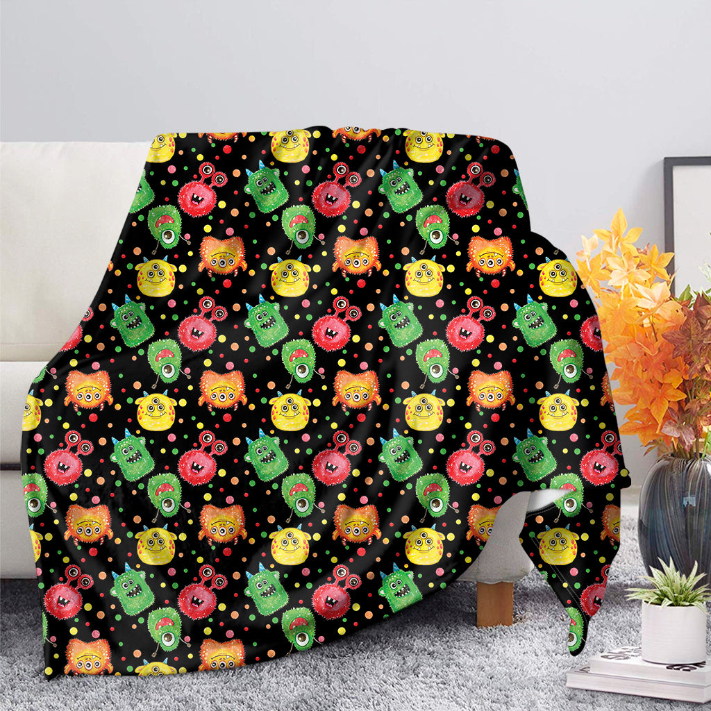 Little Monster Pattern Print Blanket