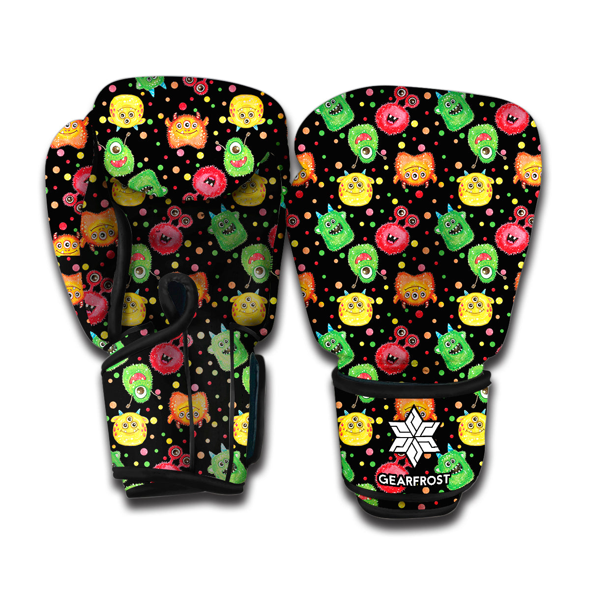 Little Monster Pattern Print Boxing Gloves