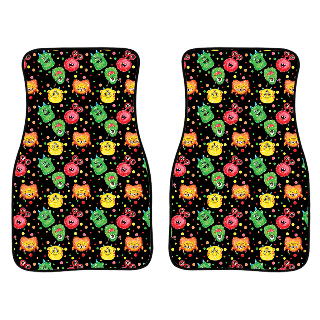 Little Monster Pattern Print Front Car Floor Mats