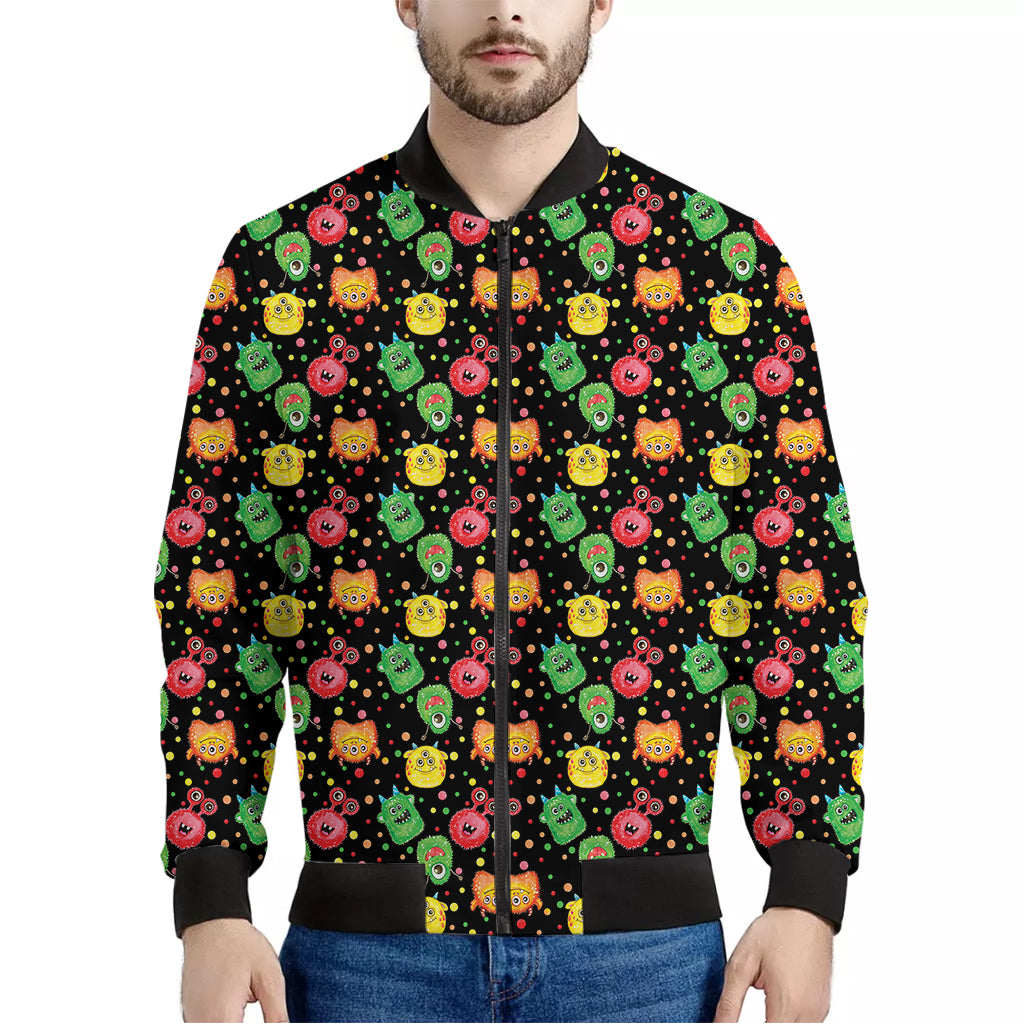 Little Monster Pattern Print Men's Bomber Jacket