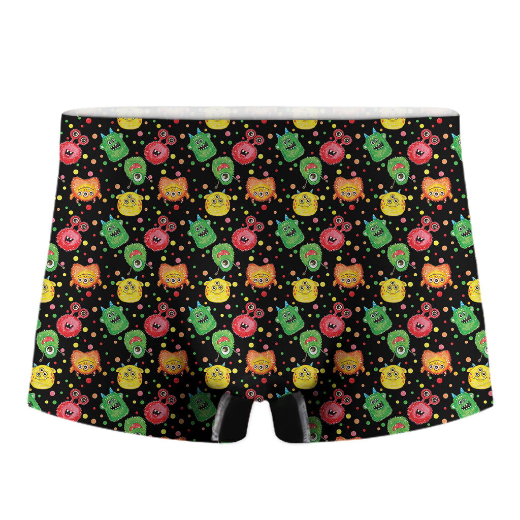 Little Monster Pattern Print Men's Boxer Briefs