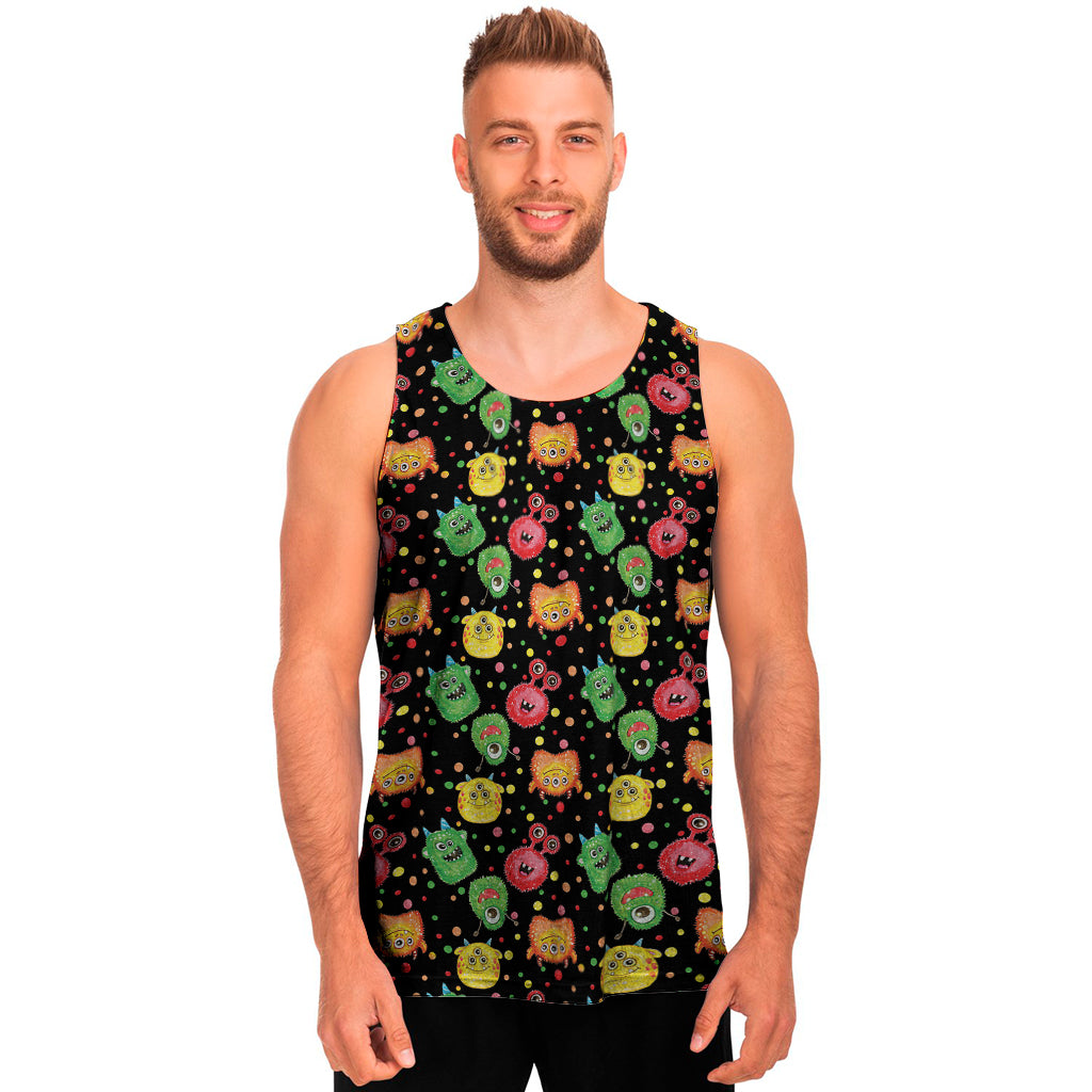 Little Monster Pattern Print Men's Tank Top