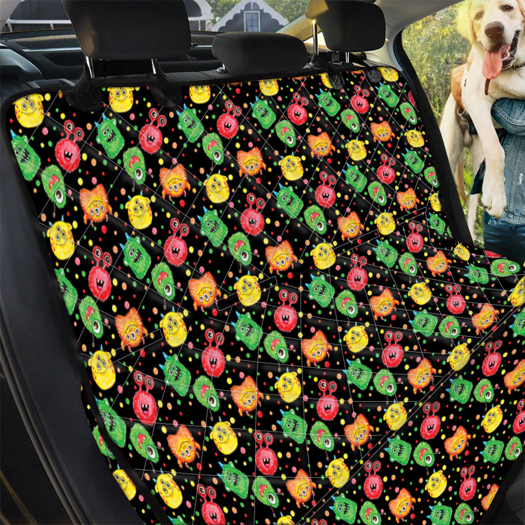 Little Monster Pattern Print Pet Car Back Seat Cover