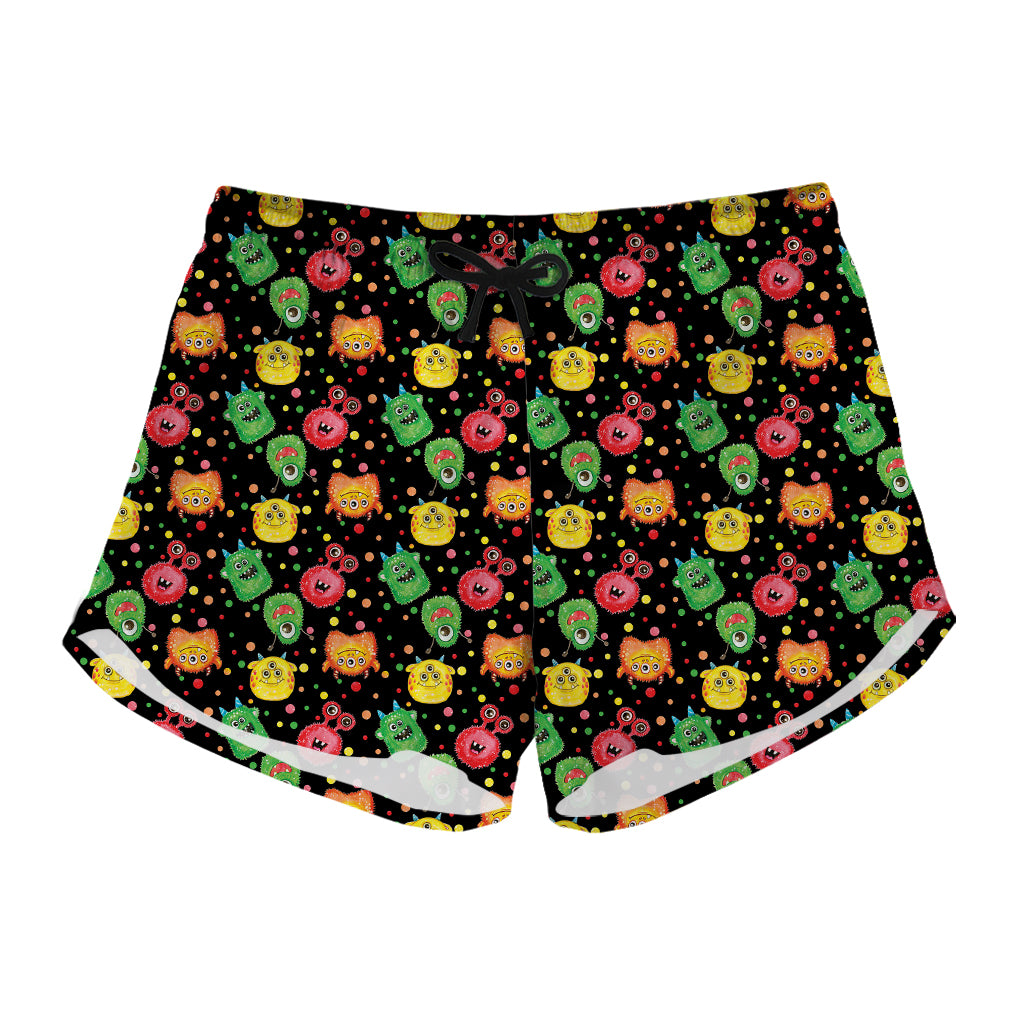 Little Monster Pattern Print Women's Shorts