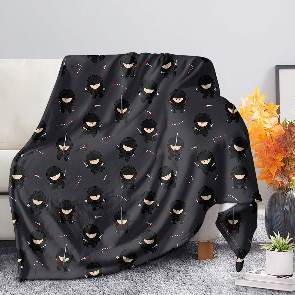 Little Ninja Pattern Print Blanket