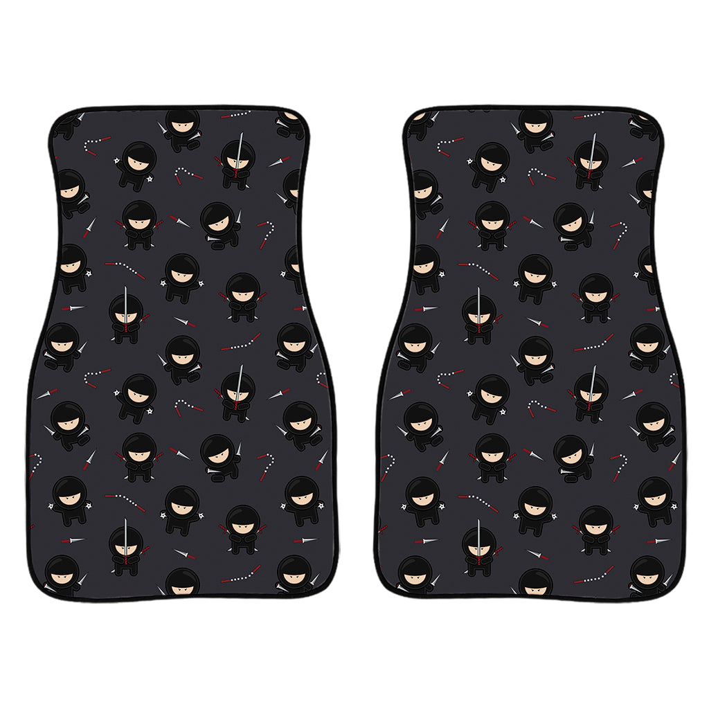 Little Ninja Pattern Print Front Car Floor Mats