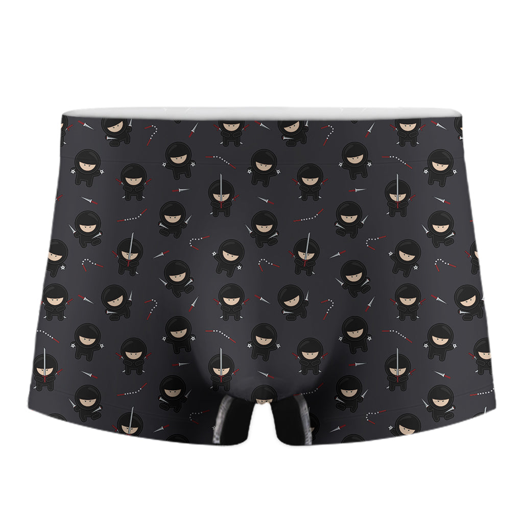 Little Ninja Pattern Print Men's Boxer Briefs