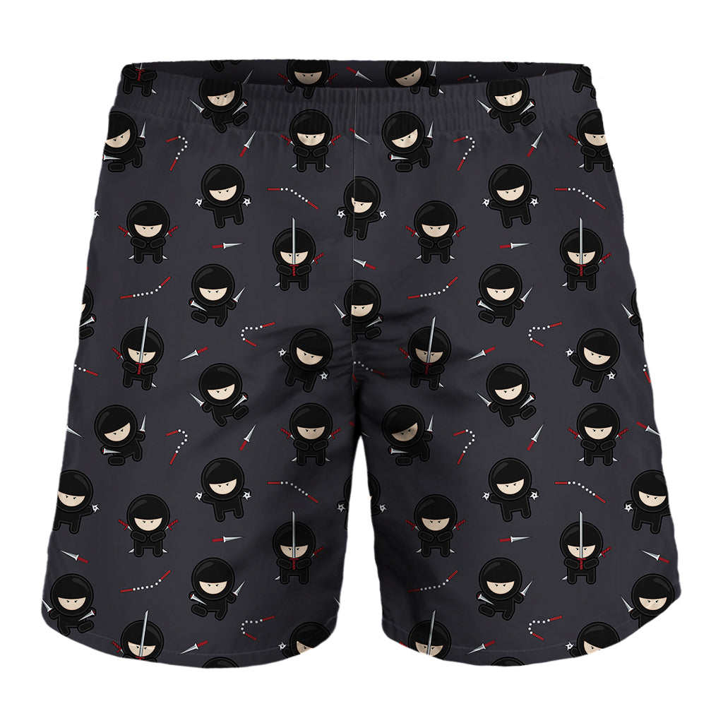 Little Ninja Pattern Print Men's Shorts