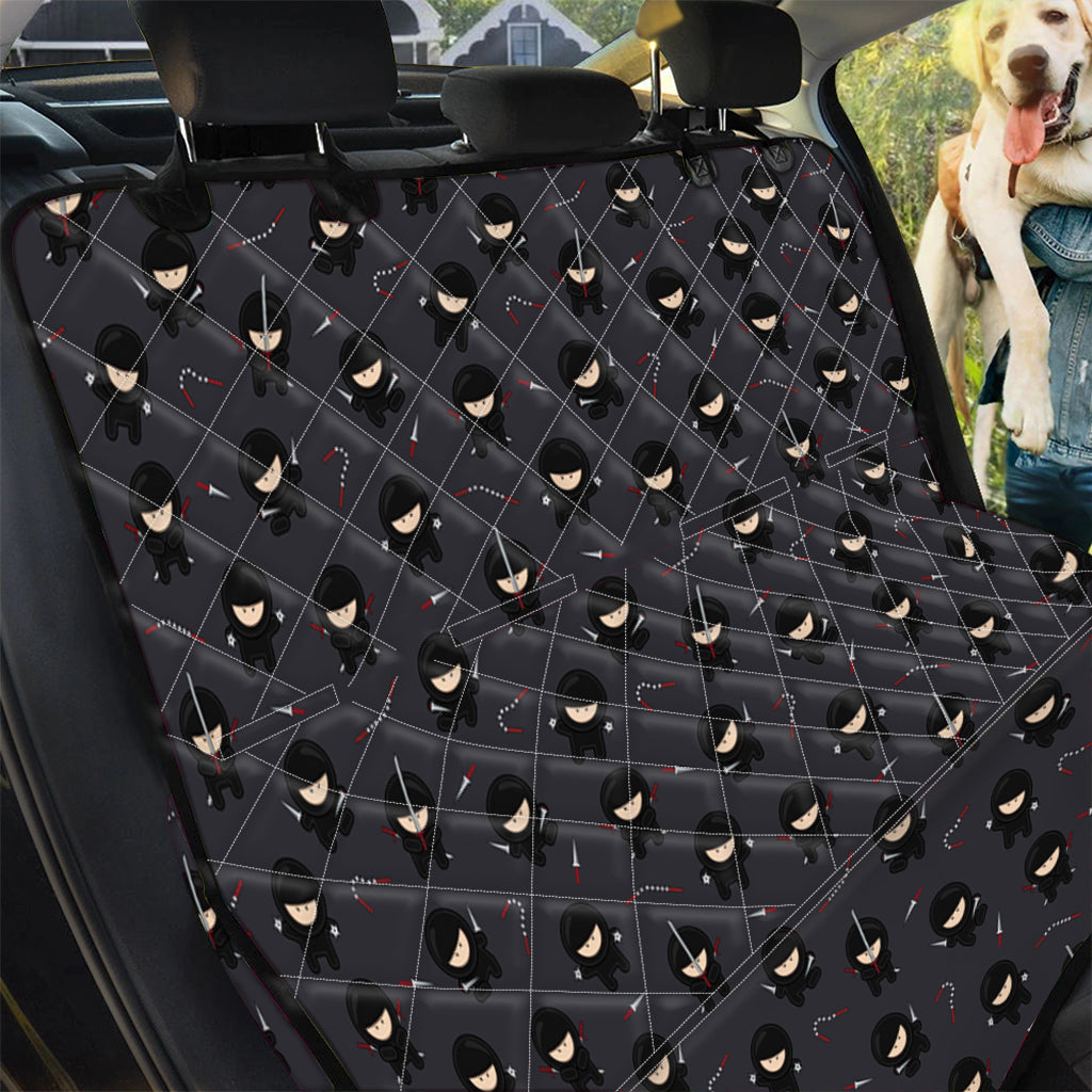 Little Ninja Pattern Print Pet Car Back Seat Cover