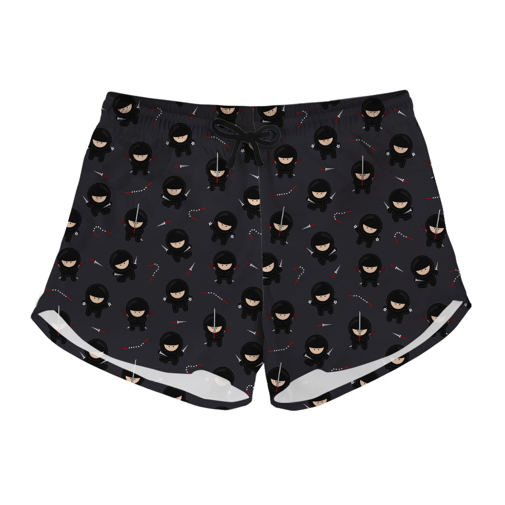 Little Ninja Pattern Print Women's Shorts