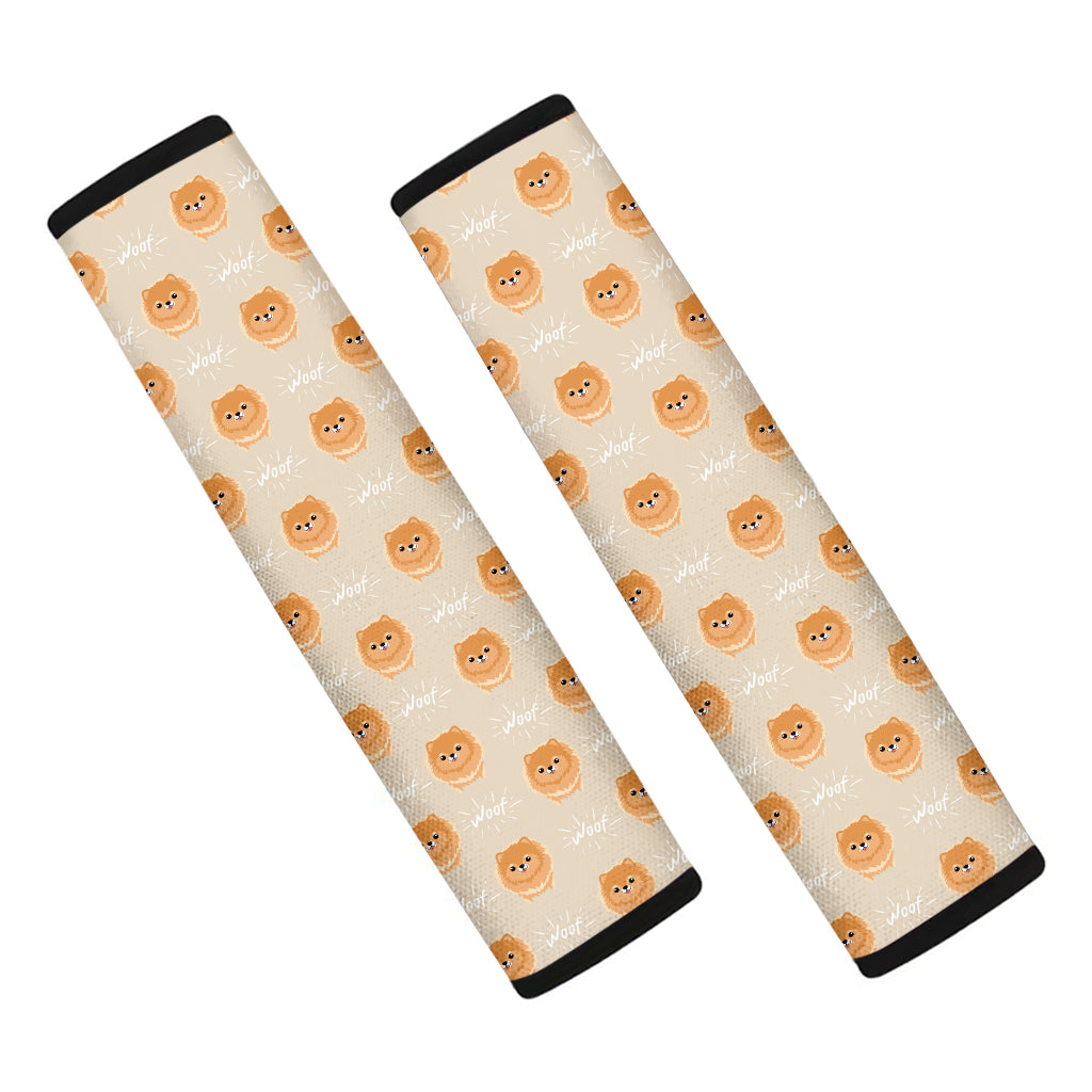 Little Pomeranian Pattern Print Car Seat Belt Covers