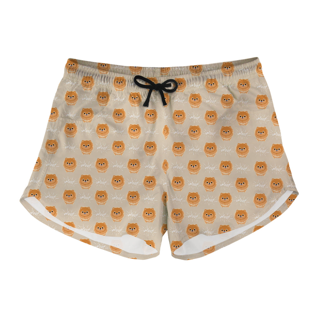 Little Pomeranian Pattern Print Women's Shorts