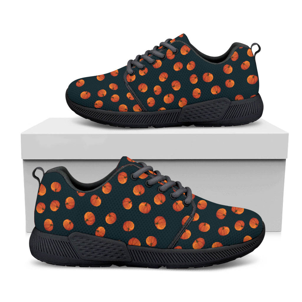 Little Pumpkin Pattern Print Black Athletic Shoes