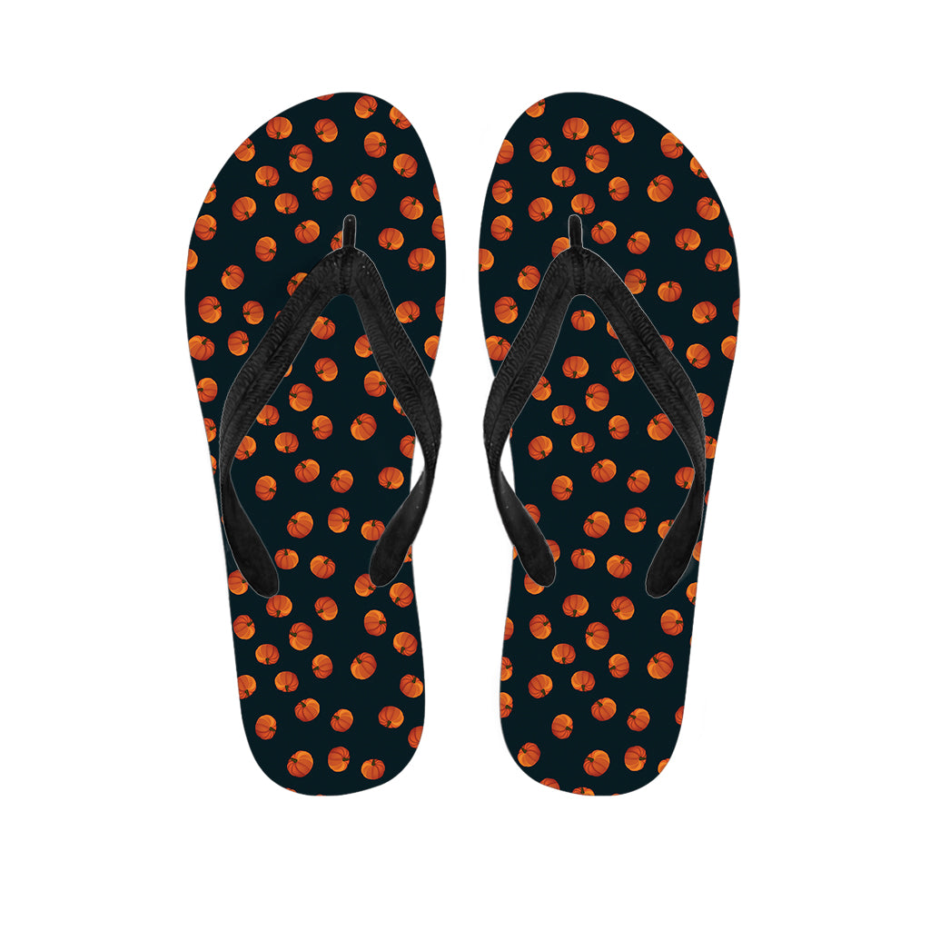 Little Pumpkin Pattern Print Flip Flops