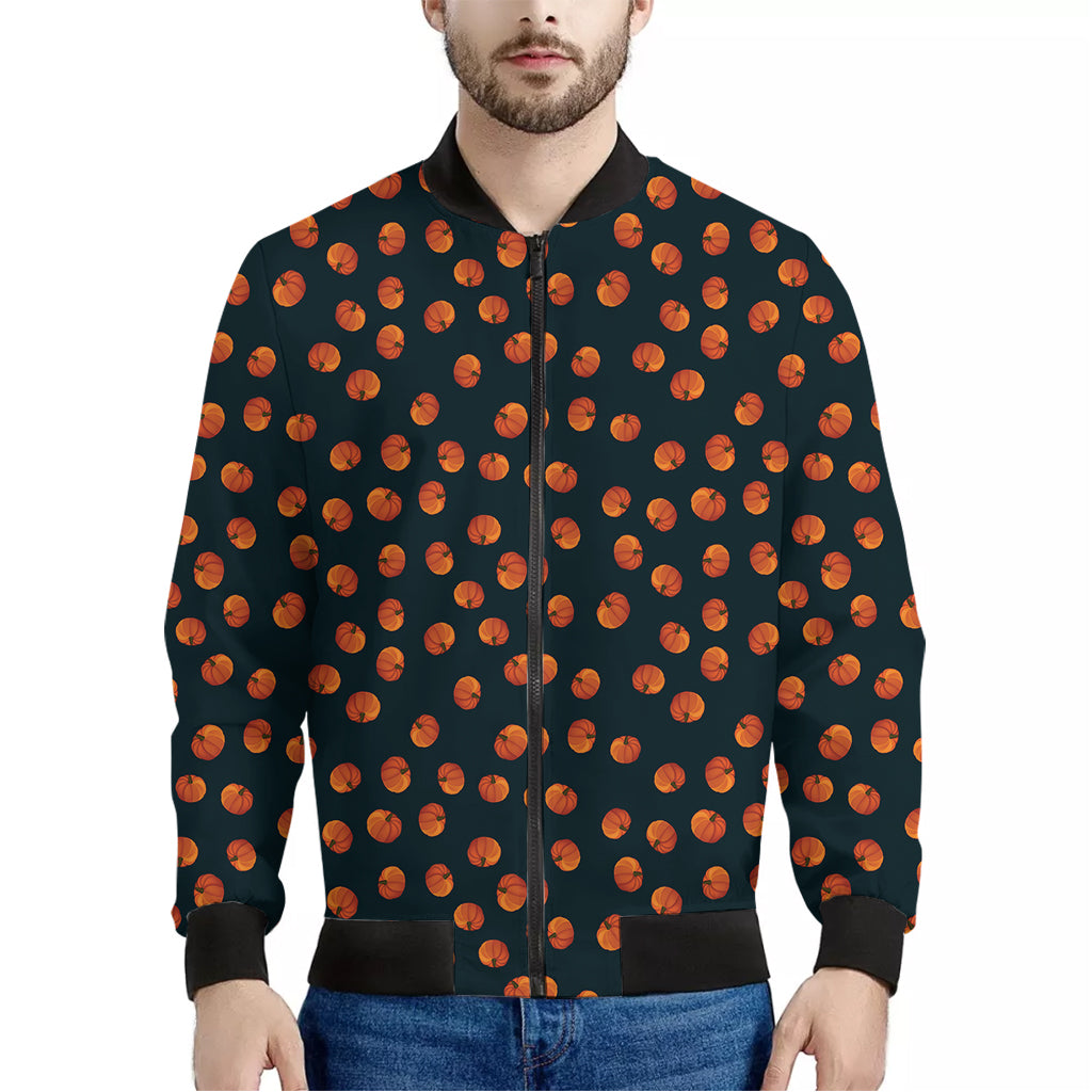 Little Pumpkin Pattern Print Men's Bomber Jacket